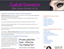 Tablet Screenshot of eyelashextensionstips.com